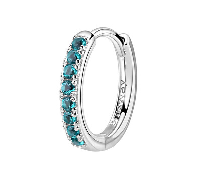 Brosway - Stylová kruhová single náušnice Fancy Aqua Green FAG17