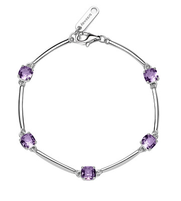 Brosway - Stříbrný náramek s kubickými zirkony Fancy Magic Purple FMP05
