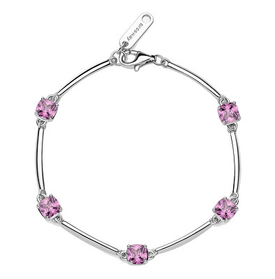 Brosway - Stříbrný náramek s kubickými zirkony Fancy Vibrant Pink FVP05