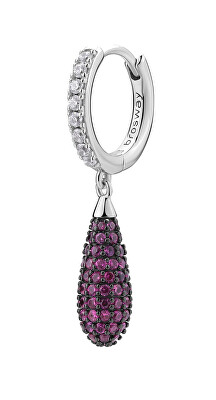 Brosway - Třpytivá single kruhová náušnice Fancy Passion Ruby FPR122