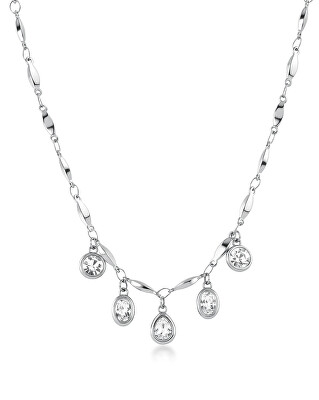 Brosway - Dámský ocelový náhrdelník s čirými krystaly Symphonia BYM201