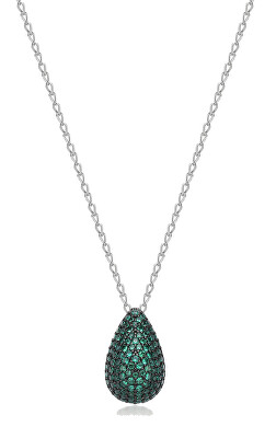 Brosway - Stříbrný náhrdelník Tear Drop Life Green Fancy FLG117