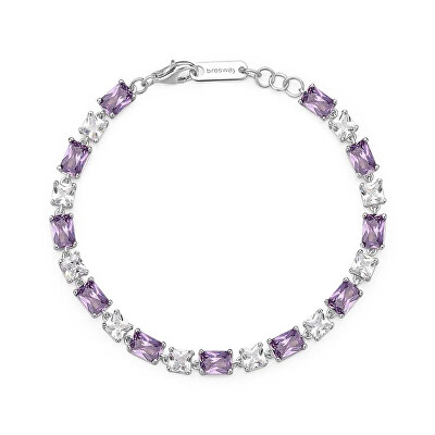 Brosway - Stříbrný náramek s kubickými zirkony Fancy Magic Purple FMP26
