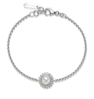 Brosway - Třpytivý stříbrný náramek s perlou Infinite White Fancy FIW138