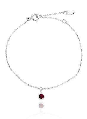 Beneto Exclusive - Minimalistický stříbrný náramek s granátem GRAAGB3/20