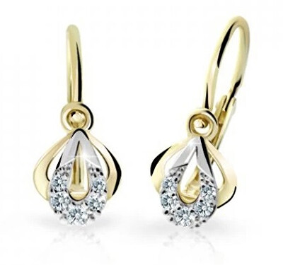 Cutie Diamonds - Bicolor dětské náušnice ze zlata s brilianty C2270-10-10-X-1-D