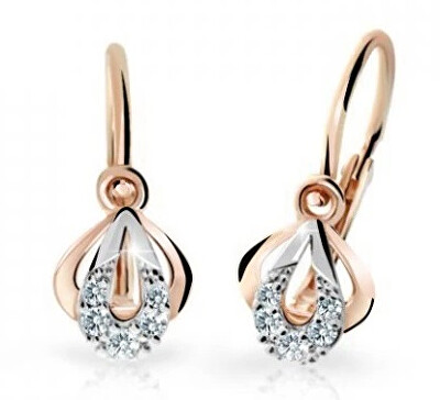 Cutie Diamonds - Bicolor dětské náušnice ze zlata s brilianty C2270-10-10-X-4-D