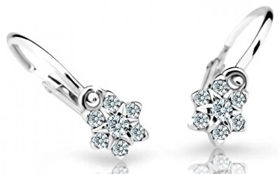 Cutie Diamonds - Blyštivé dětské náušnice z bílého zlata s brilianty DC2152-10-00-X-2