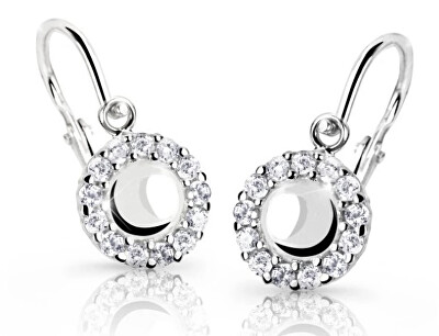 Cutie Diamonds - Blyštivé dětské náušnice z bílého zlata s brilianty DC2750-10-10-X-2