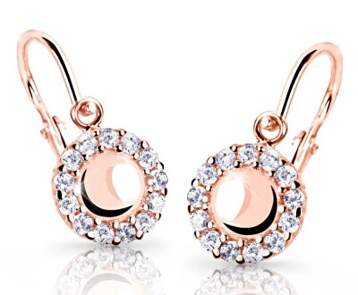 Cutie Diamonds - Blyštivé dětské náušnice z růžového zlata s brilianty DC2750-10-10-X-4