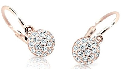 Cutie Diamonds - Blyštivé dětské náušnice z růžového zlata s brilianty DC2150-10-00-X-4