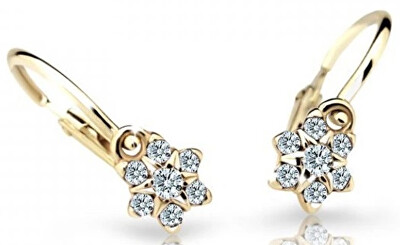 Cutie Diamonds - Blyštivé dětské náušnice ze žlutého zlata s brilianty DC2152-10-00-X-1