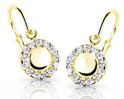 Cutie Diamonds - Blyštivé dětské náušnice ze žlutého zlata s brilianty DC2750-10-10-X-1