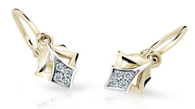 Cutie Diamonds - Dětské bicolor náušnice ze zlata s brilianty C2220-10-10-X-1-D