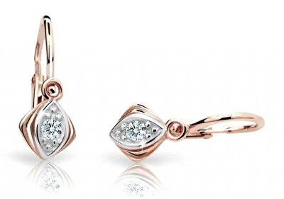 Cutie Diamonds - Dětské bicolor náušnice ze zlata s brilianty DC1897-10-00-X-4