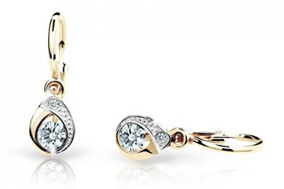 Cutie Diamonds - Dětské bicolor náušnice ze zlata s brilianty DC1898-10-00-X-1