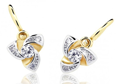 Cutie Diamonds - Dětské bicolor náušnice ze zlata s brilianty DC2203-10-00-X-1