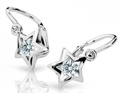 Cutie Diamonds - Dětské náušnice Hvězdičky z bílého zlata s brilianty DC1942-10-00-X-2