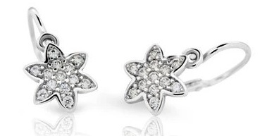 Cutie Diamonds - Dětské náušnice Hvězdičky z bílého zlata s brilianty DC2206-10-00-X-2