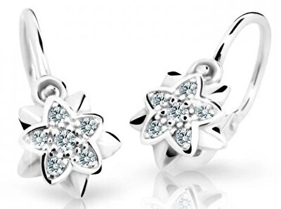 Cutie Diamonds - Dětské náušnice Kytičky z bílého zlata s brilianty DC2210-10-00-X-2