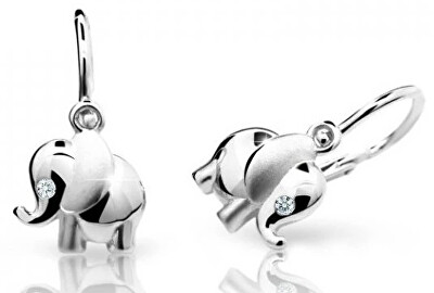 Cutie Diamonds - Dětské náušnice Sloník z bílého zlata s brilianty DC1955-10-00-X-2