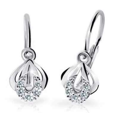 Cutie Diamonds - Dětské náušnice z bílého zlata s brilianty C2270-10-10-X-2-D