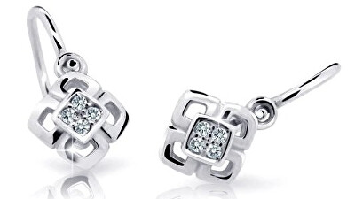 Cutie Diamonds - Dětské náušnice z bílého zlata s diamanty C2240-10-10-X-2-D