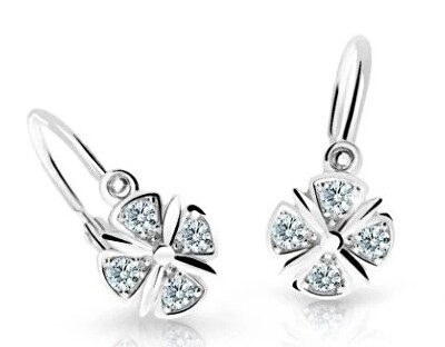 Cutie Diamonds - Dětské náušnice z bílého zlata s diamanty C2245-10-10-X-2-D