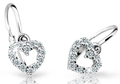 Cutie Diamonds - Dětské náušnice z bílého zlata Srdíčka s brilianty DC2157-10-00-X-2