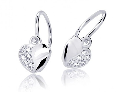 Cutie Diamonds - Dětské náušnice z bílého zlata Srdíčka s brilianty DC2160-10-00-X-2
