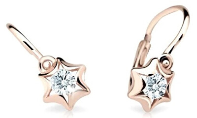 Cutie Diamonds - Dětské náušnice z růžového zlata Hvězdy s brilianty DC2159-10-00-X-4