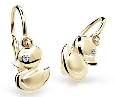 Cutie Diamonds - Dětské náušnice ze žlutého zlata s brilianty DC1954-10-00-X-1