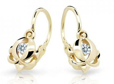 Cutie Diamonds - Dětské náušnice ze žlutého zlata s diamanty C2218-10-10-X-1-D