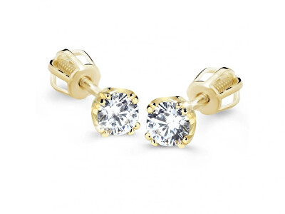 Cutie Diamonds - Diamantové náušnice ze žlutého zlata s brilianty DZ60188-30-00-X-1