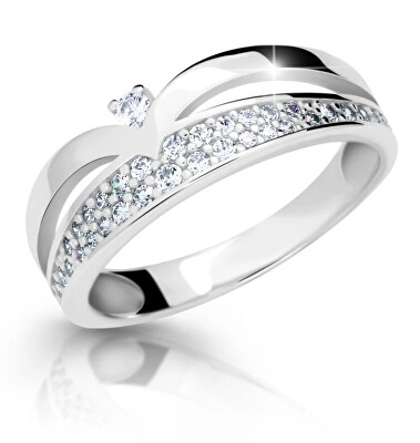 Cutie Diamonds - Dokonalý prsten z bílého zlata s diamanty DZ6820-2544-10-X-2