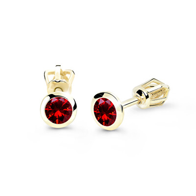 Cutie Diamonds - Elegantní náušnice ze žlutého zlata s rubíny DZ8003-30-RU-X-1