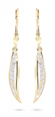 Cutie Diamonds - Elegantní náušnice ze žlutého zlata s diamanty DZ8046-55-00-X-1