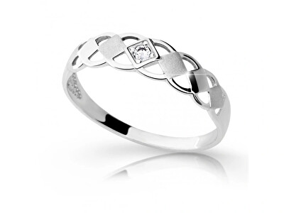 Cutie Diamonds - Elegantní prsten z bílého zlata s briliantem DZ6718-1912-10-X-2
