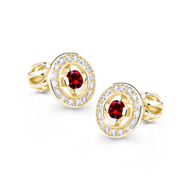 Cutie Diamonds - Jedinečné náušnice ze žlutého zlata s rubíny a diamanty DZ6413-1988-30-RU-X-1