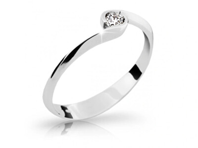 Cutie Diamonds - Jemný prsten z bílého zlata s diamantem DZ6819-1914-10-X-2