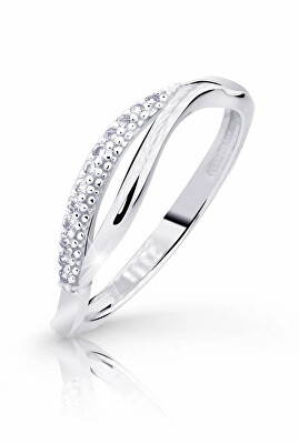 Cutie Diamonds - Jemný prsten z bílého zlata s diamanty DZ8054-10-X-2