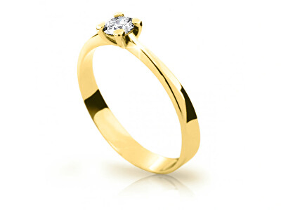 Cutie Diamonds - Jemný zásnubní prsten ze žlutého zlata s diamantem DZ6899-1905-10-X-1