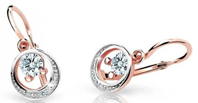 Cutie Diamonds - Krásné dětské bicolor náušnice ze zlata s brilianty DC1997-10-00-X-4