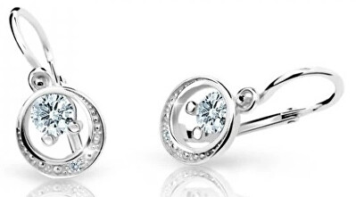Cutie Diamonds - Krásné dětské náušnice z bílého zlata s brilianty DC1997-10-00-X-2