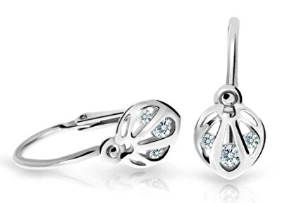 Cutie Diamonds - Krásné dětské náušnice z bílého zlata s diamanty C2265-10-10-X-2-D