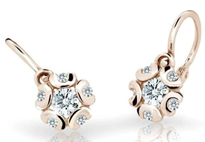 Cutie Diamonds - Krásné dětské náušnice z růžového zlata s brilianty DC2178-10-00-X-4