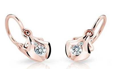 Cutie Diamonds - Krásné dětské náušnice z růžového zlata s diamanty C2224-10-10-X-4-D