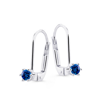 Cutie Diamonds - Krásné visací náušnice z bílého zlata se safíry DZ8012-55-SF-X-2