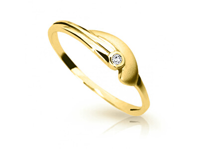 Cutie Diamonds - Krásný prsten ze žlutého zlata s briliantem DZ6719-1662-10-X-1