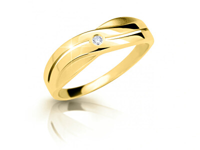 Cutie Diamonds - Krásný prsten ze žlutého zlata s briliantem DZ6865-1562-10-X-1